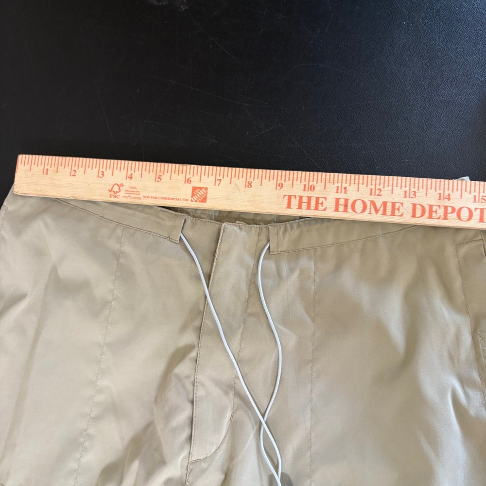 Y2K Nike Wide Leg Lightweight Hiking Pants Womens Size M Tan Gorpcore Utility - Picture 11 of 16
